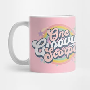 One Groovy Scorpio Cute Retro Design in Pastel Colors Mug